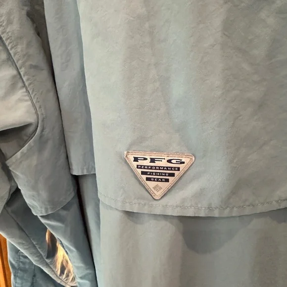 Columbia Men's Lightweight Tan and Blue fishing shirts - Picture 7 of 11